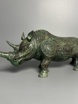 Bronze Rhinoceros Zun